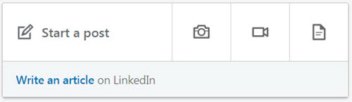 LinkedIn Profile Homepage Status Update